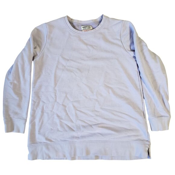 Lands End Womens Lavender Crewneck Sweatshirt Size M Vintage 90s Athleisure - Picture 1 of 6